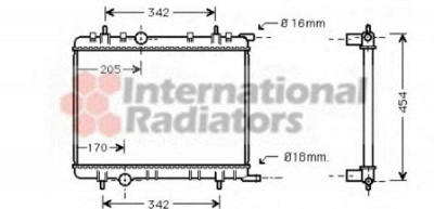 VAN WEZEL 40002236 -  Радиатор, охлаждение двигателя